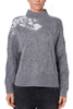 GREY SEQUIN ALPACA BLEND TURTLENECK