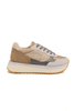 SNEAKERS DONNA IN PELLE E TESSUTO TEDDY BEIGE