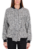 SILVER SEQUIN BOMBER JACKET