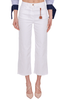 JEANS CROPPED IN COTONE STRETCH BIANCO