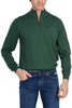 MAGLIA UOMO MEZZA ZIP IN MERINO E COTONE VERDE