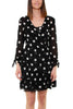 2 IN 1 BLACK POLKA DOT DRESS