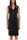 BLACK PYTHON PRINT SHEATH DRESS