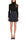 SHORT TURTLENECK DRESS IN BLACK KNITTED AND TAFFETA