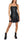 BLACK ECO-LEATHER SHORT DRESS