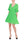 SHORT DRESS IN GREEN VISCOSE GEORGETTE