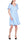 SHORT DRESS IN VISCOSE WITH LIGHT BLUE FLOWERS