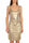 SHORT DRESS WITH THIN STRAPS IN GOLD LAMINATED JERSEY