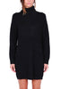 BLACK KNIT TURTLENECK DRESS