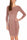 PINK RIBBED KNIT LONGUETTE DRESS