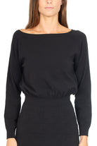 Elisabetta Franchi abito longuette in maglia nero