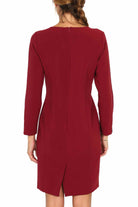 Emme Marella abito longuette in tessuto stretch bordeaux