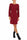 LONGUETTE DRESS IN BURGUNDY STRETCH FABRIC