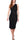 BLACK ONE SHOULDER LONGUETTE DRESS IN KNIT