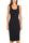 BLACK SLEEVELESS KNIT LONGUETTE DRESS