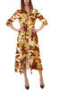 LONG CHEMISIER DRESS YELLOW CAMOUFLAGE