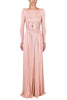 ELEGANT LONG DRESS WITH OPENING ON THE BACK PINK