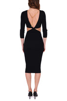 Elisabetta Franchi abito midi in maglia con cut out nero