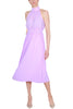 LILAC MIDI DRESS WITH AMERICAN NECKLINE