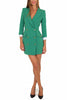 ROBE MANTEAU DRESS DOUBLE BREASTED GREEN