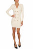 ROBE MANTEAU DOUBLE BREASTED DRESS IN BUTTER KNIT