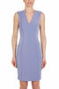 SLEEVELESS SHEATH DRESS IN TECHNICAL FABRIC WISTERIA