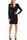 BLACK MILAN STITCH TUBE DRESS