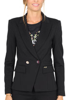 Liu Jo Black blazer doppiopetto in punto milano nero