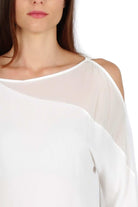 Fracomina blusa con cut-out sulla spalla burro