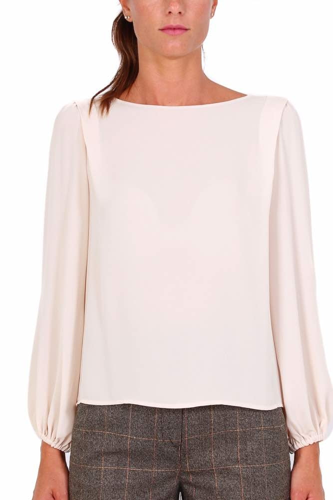 Liu Jo Black blusa elegante con scollo a barchetta beige