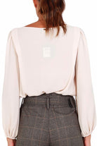 Liu Jo Black blusa elegante con scollo a barchetta beige