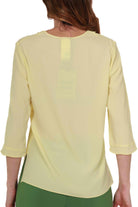 Pennyblack blusa elegante in crÈpe misto seta giallo