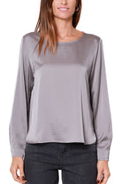 Emme Marella blusa in raso stretch grigio