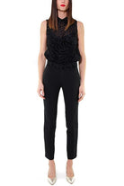 Guess Donna blusa in tessuto devore e paillettes nero