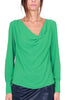 BLUSA MANICHE LUNGHE VERDE