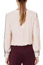 Liu Jo Black blusa scollo incrociato in crÈpe beige