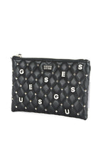 Guess Borse borsa a bustina trapuntata con borchie a strass nero