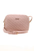 PINK LOGO WOVEN SHOULDER BAG