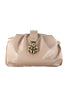 BORSA MORBIDA CON CASTONI GIOIELLO BEIGE