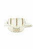 SMALL SHOULDER BAG WITH WHITE WEAVING