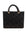 BORSA SHOPPER MEDIA IN RAFIA CON LOGO JACQUARD NERO