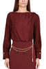 BURGUNDY BACKLESS BODY SHIRT