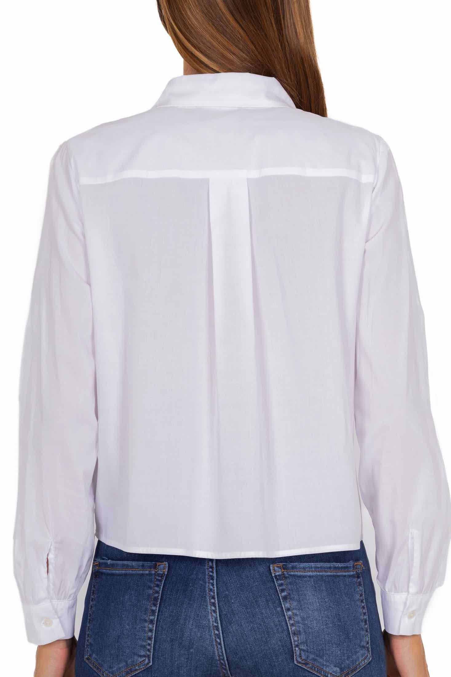 Emme Marella camicia corta con rouches bianco