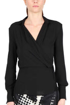 Liu Jo Black camicia elegante con scollo incrociato nero