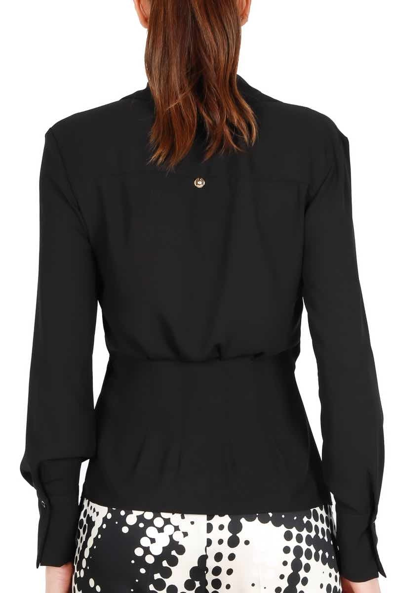 Liu Jo Black camicia elegante con scollo incrociato nero