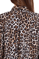 Elisabetta Franchi camicia in georgette stampa animalier nero