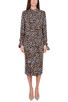 Elisabetta Franchi camicia in georgette stampa animalier nero