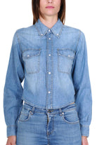 Pinko camicia in jeans corta azzurro