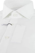 Ck Uomo camicia in popeline cotone doppio ritorto stretch bianco