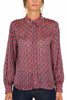 LONG SLEEVE GEORGETTE PATTERNED SHIRT